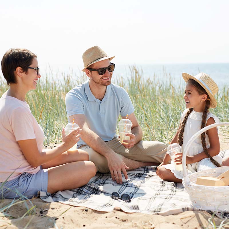 Happy family on a picnic - aesthetic services south jordan